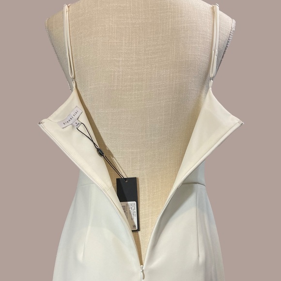 NWT Gianni Bini Cutout White Spaghetti Strap Dress - Picture 11 of 15